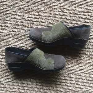 Authentic suede patchwork Danskos EUC